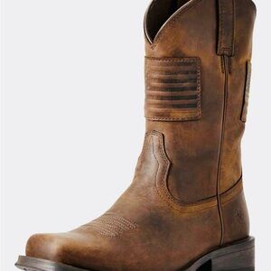 Ariat Men's Distressed Rambler Patriot Brown Western Boots